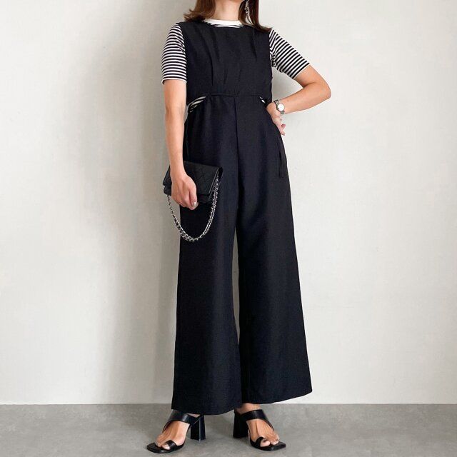 ボーダーTとサロペットコーデ