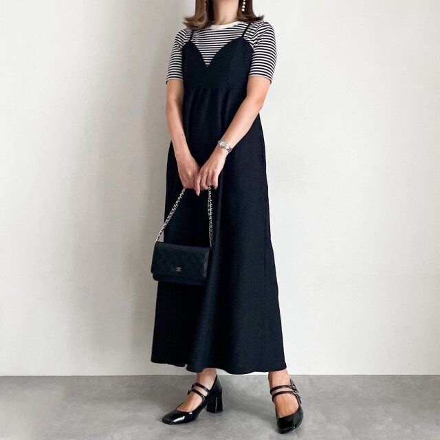 ボーダーTとワンピースコーデ