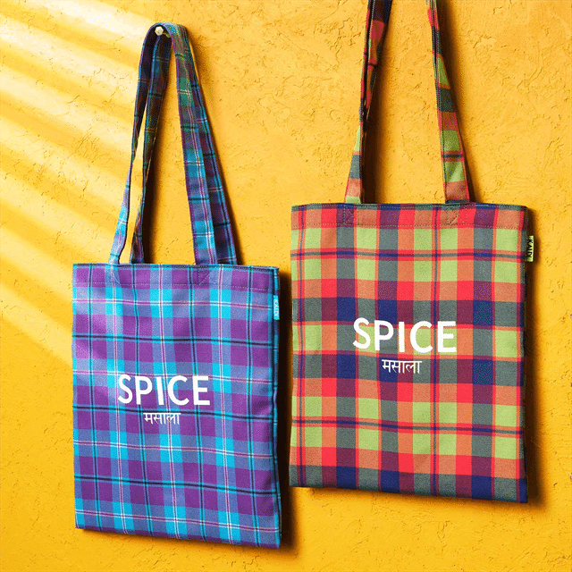 オリジナル スパイスバッグ（マドラスブルー/マドラスグリーン）