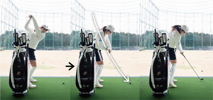「フェードは体の近く、ドローは遠く」が決め手！ キャディバッグを使った簡単練習法