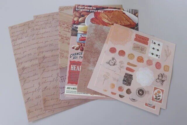 ダイソー コラージュペーパー（オレンジ×イエロー）