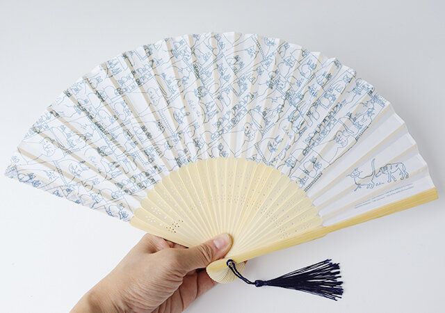 扇子を開いたところ