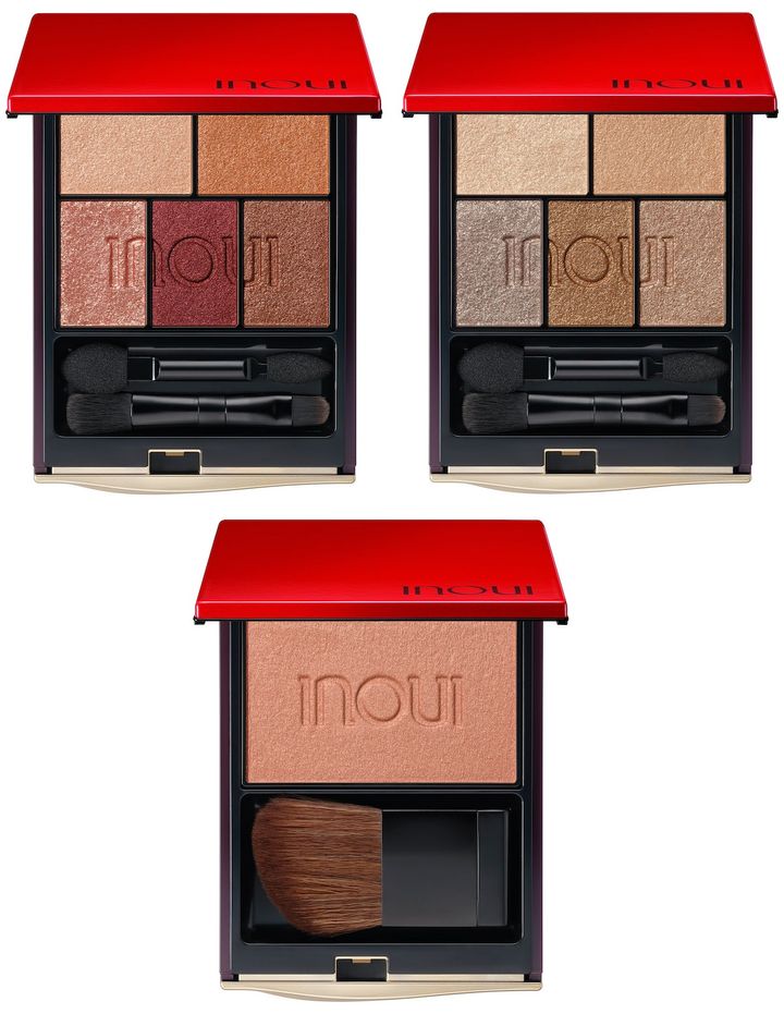 〈上左から〉アイズ 07、08 各￥6,600 〈下〉チーク 04 ￥6,050（すべて8月21日より限定発売）