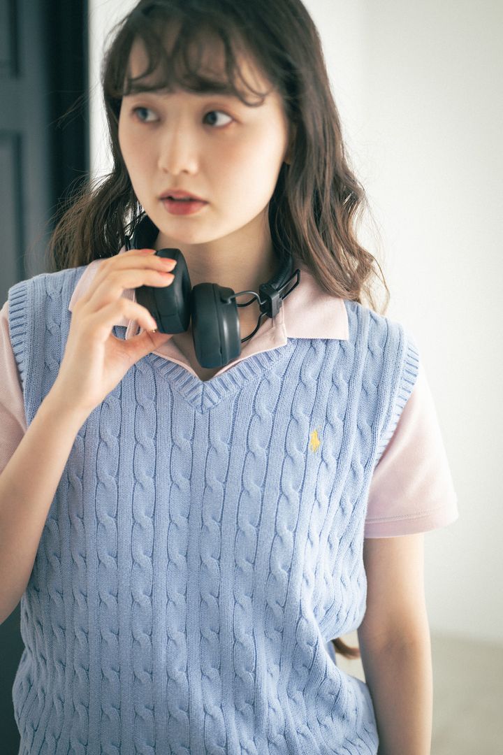 ポロシャツにベストを重ねた着こなしが新鮮！【FUDGE FRIEND おしゃれさんの毎日コーディネート vol.391｜うさみ】