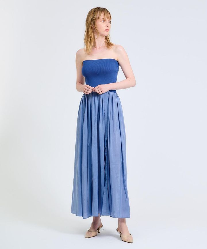 画像: 「リブベルトギャザースカート」￥28,600 出典：エストネーション