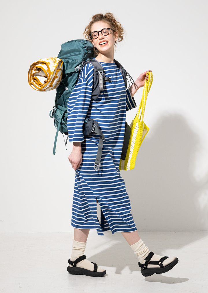 一枚でキマる！やっぱりボーダーワンピースを着よう【夏はワンピース×バックパックが定番】
