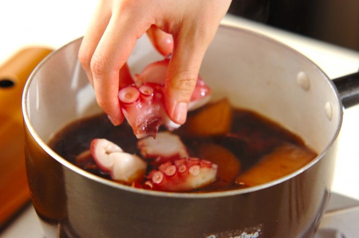 タコと大根の番茶煮の作り方2