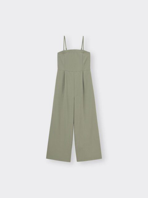 GUのカットソーベアキャミソールサロペットパンツ