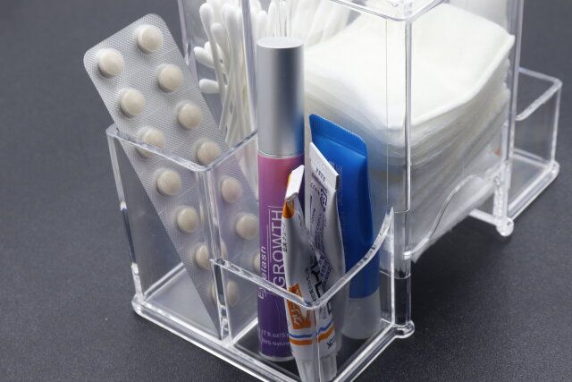 ダイソー 透明収納ケース（フタ付、C） 使用例