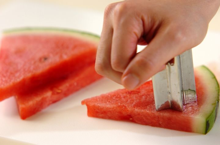 七夕フルーツパンチの下準備1