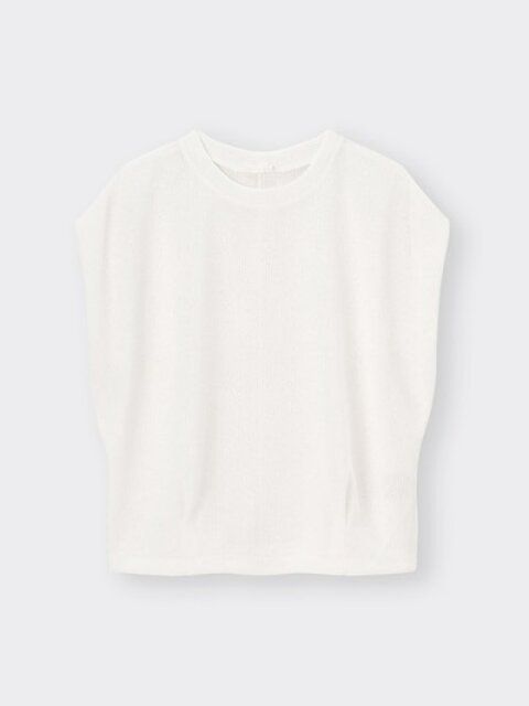 GUのループヤーンウエストタックT