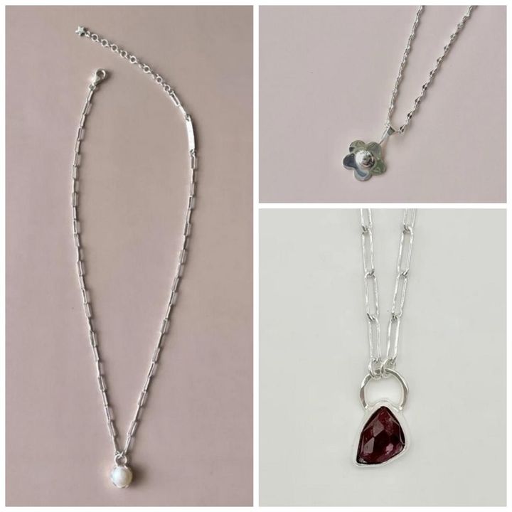 画像: 芍薬のネックレス / レイの不揃いなお花【梅ちゃん】・メソシルバーネックレス / 「Still, I’ll live. それでも生きていく」#57_トルマリン ネックレス 出典：プティローブノアー
