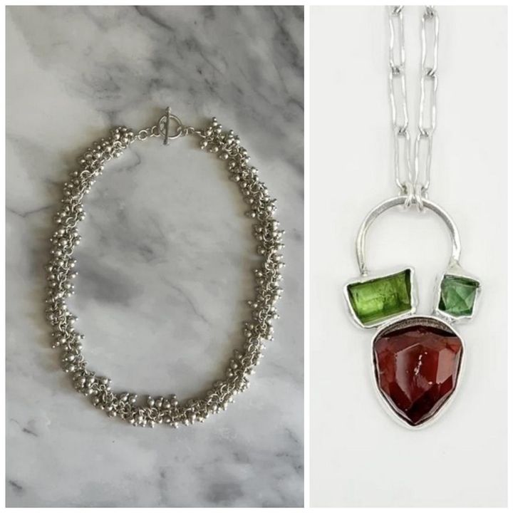 画像: 幸せの実ネックレス（ショート） / 「実りの赤」#7_Garnet_ネックレス 出典：プティローブノアー