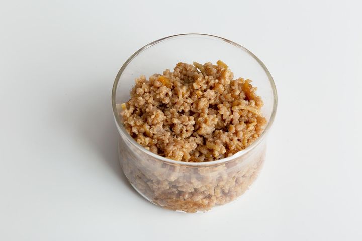 鶏そぼろの仕上げ