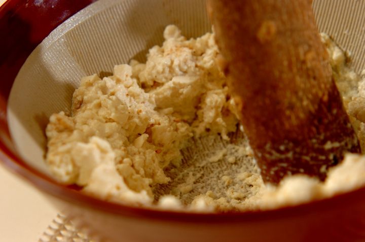 グリーンアスパラの白和えの作り方1