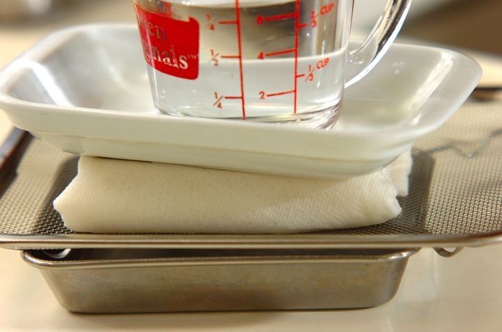 グリーンアスパラの白和えの下準備2