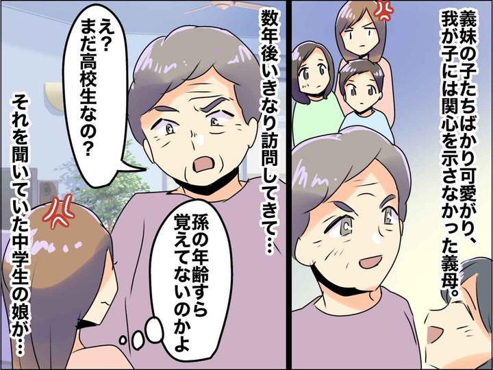 画像: 親戚の子と差別してきた挙句「あんたの子、まだ高校生なの？」【初孫の年齢すら覚えていなかった】義母