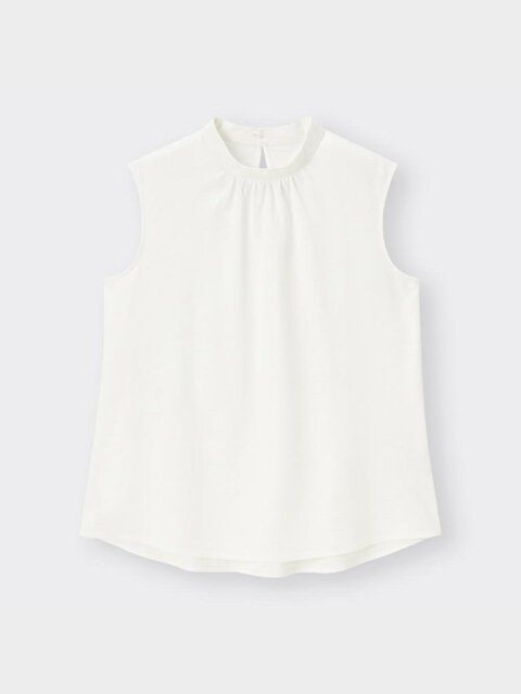 GUのジャージーギャザーブラウス