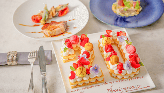 サプライズなナンバーケーキの画像