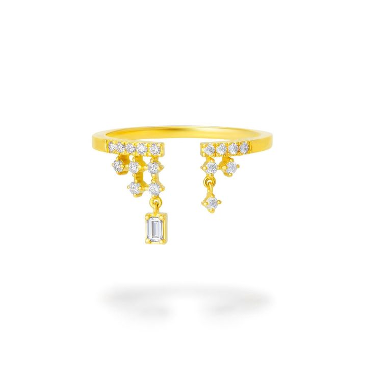 「シャンデリア スウェイ リング」（YG×ダイヤモンド）￥187,000