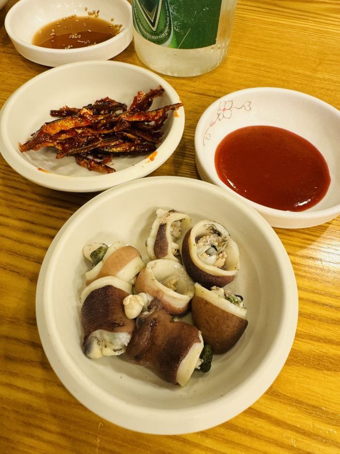 タコの珍味もサービス出てくるときも！