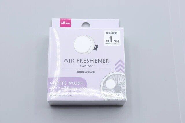 ダイソー 扇風機用芳香剤（ホワイトムスク） パッケージ