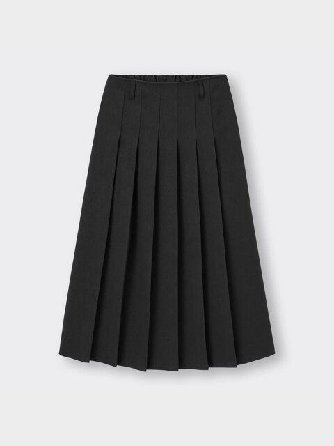 GUのプリーツAラインミディスカート