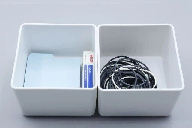 セリア B00529 ECOコンテナB ホワイト 付箋や消しゴム入れる