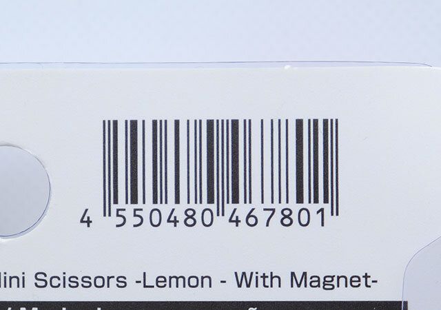 ダイソーのマグネット付ミニハサミ レモンのJANコード