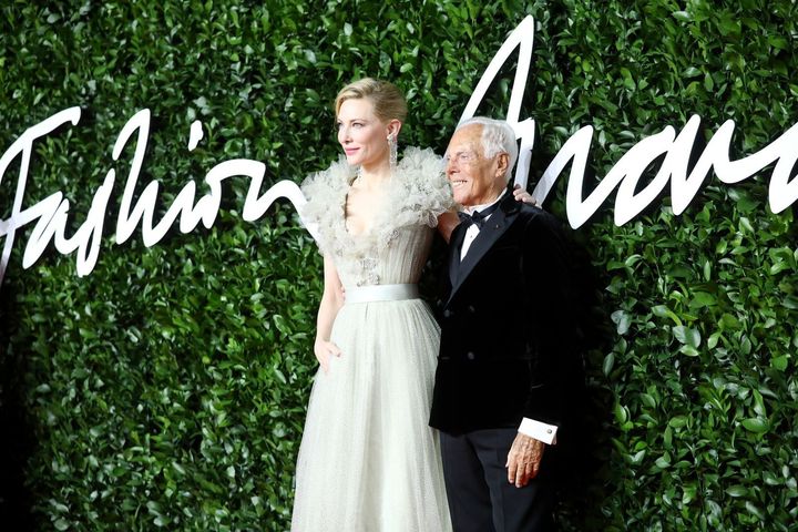 ケイト・ブランシェットとブリティッシュ・ファッション・アワード2019にて。