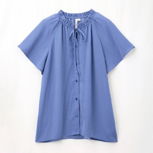 2024しまむらHK WORKS LONDONストライプブラウス