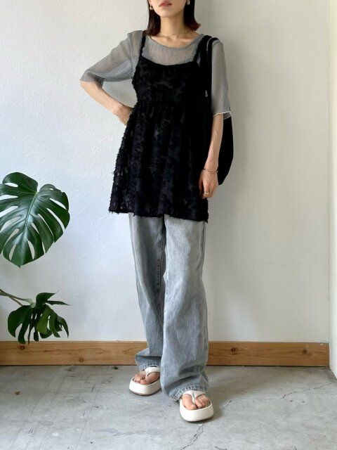 シアートップスのコーデ3