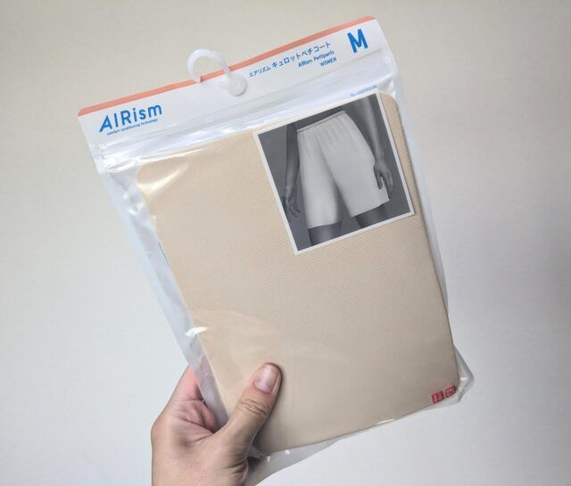 袋に入ったエアリズムキュロットペチコート