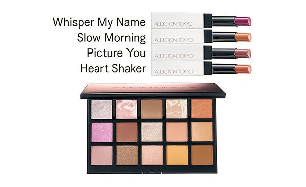 【上】ザ リップバーム ソフトマット 【中】ザ リップバーム グロウティント 【下】15th アニバーサリー アイシャドウパレット “ロック ザ ベスト モーメンツ”