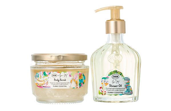 【左】ボディスクラブ サニー・カクテル 【右】シャワーオイル サニー・カクテル