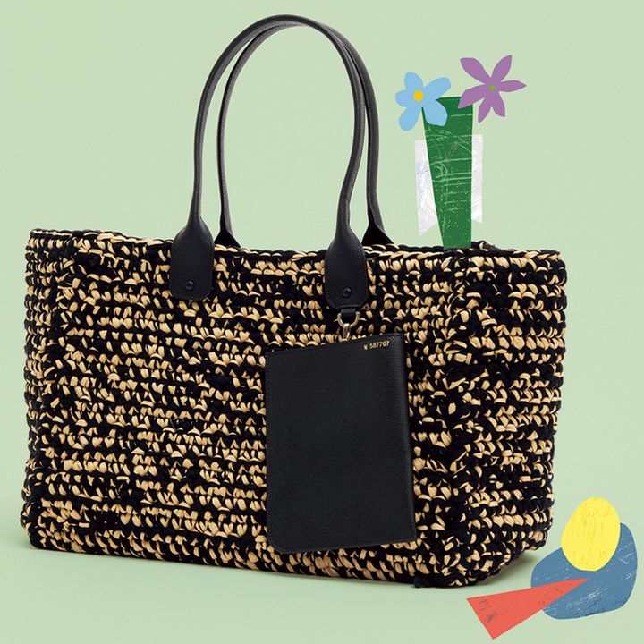 ヴァレクストラのラフィア素材のトート