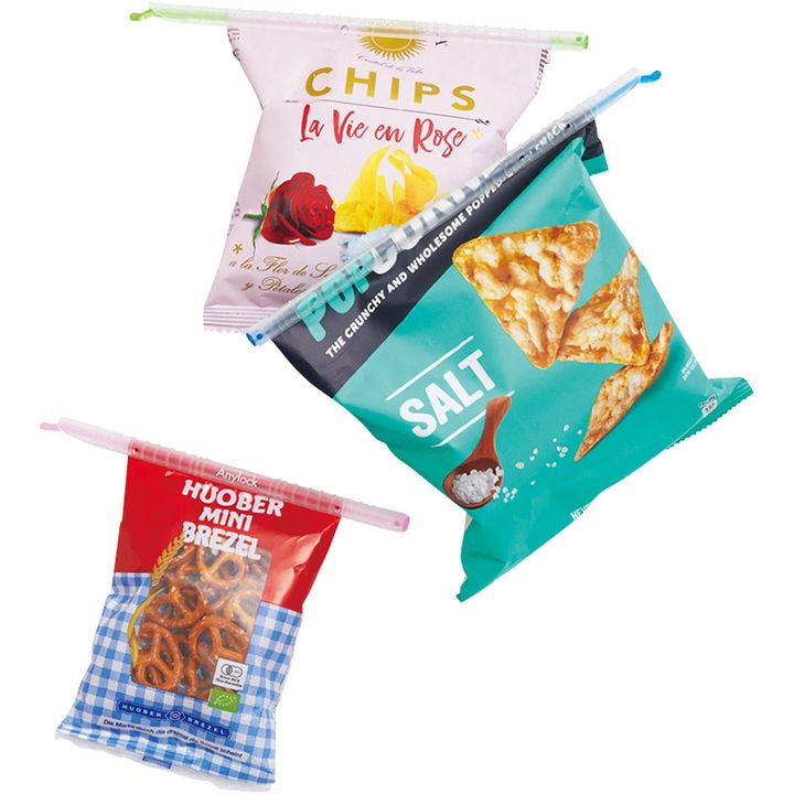 お菓子の袋を密封できるエニーロックのスティックジッパー