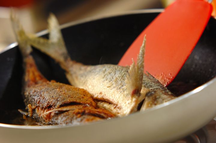 アジのムニエル 夏みかんソースの作り方2