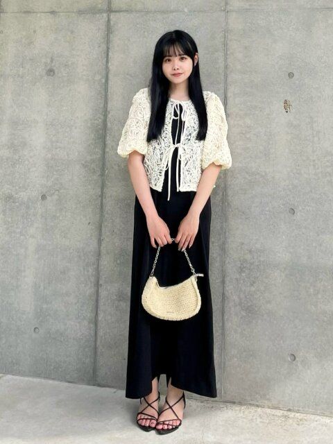 白ブラウスのコーデ5