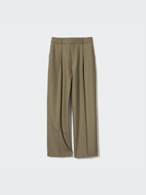 2024夏ユニクロのタックワイドパンツ