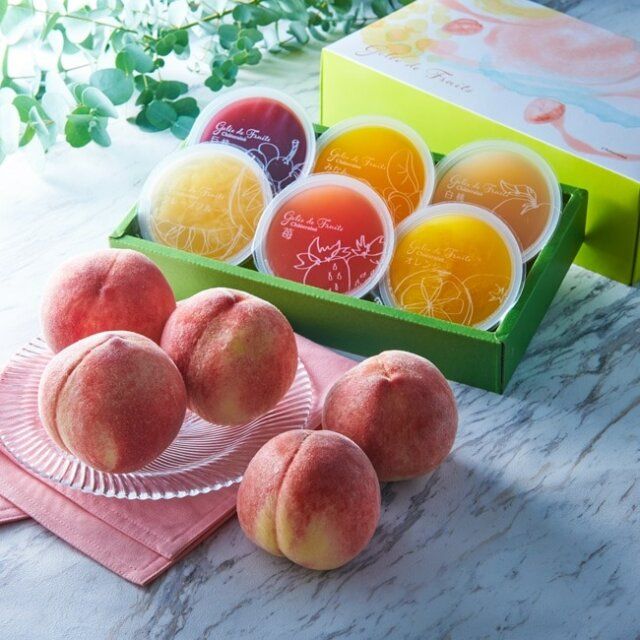 シャトレーゼ 【通販】山梨県産白桃とフルーツのジュレ詰合せ6個入（送料無料）