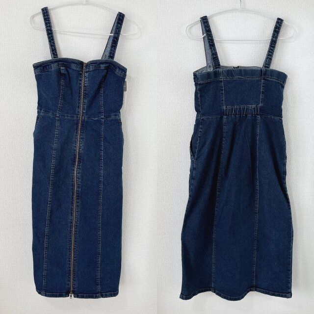 GUデニムフロントジップワンピース