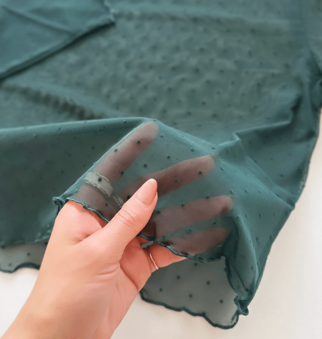 ドットメッシュクロップドTシャツ