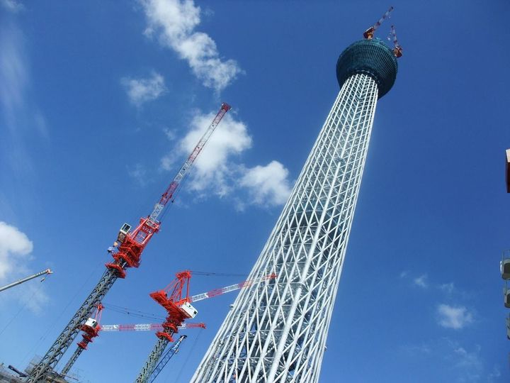 建設中の東京スカイツリー