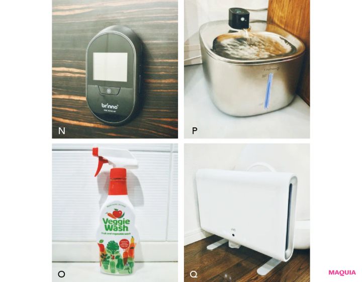 Brinnoのドアスコープモニター Veggie Washの野菜洗浄スプレー FEELNEEDYの猫の水飲み器 JVCの脱臭機