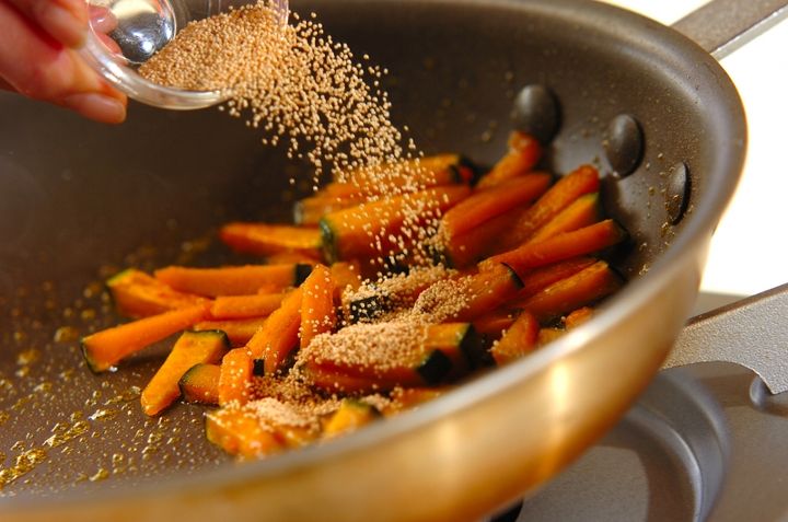 カボチャのキンピラの作り方2