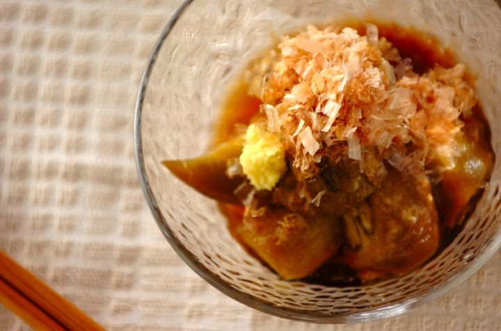 冷たくてさっぱり！焼きナスの酢しょうゆ漬け