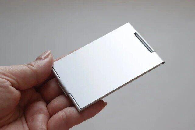 セリア アルミコンパクトミラー