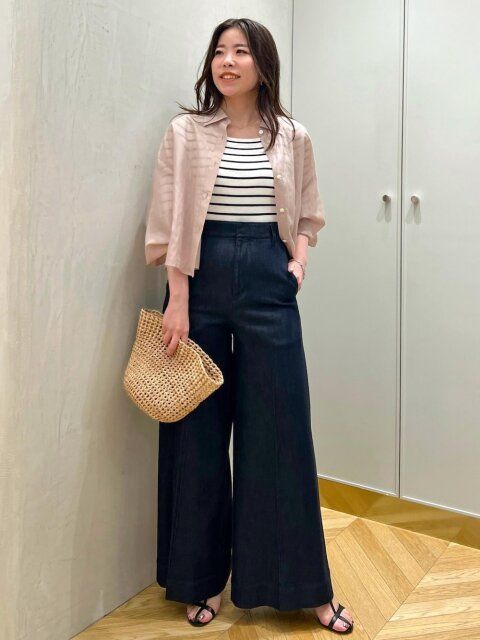 ボーダートップスのコーデ5