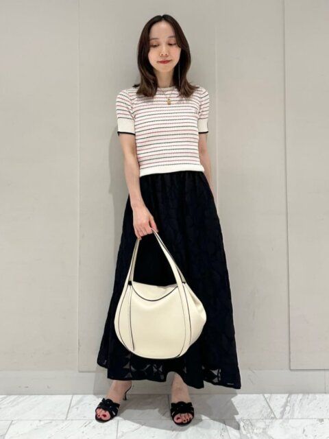 ボーダートップスのコーデ1